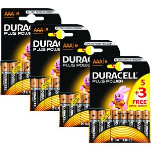 Duracell Plus AAA 32 Pakke af Batterier