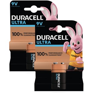 Duracell Ultra Power 9V 2 Pakke Batteri