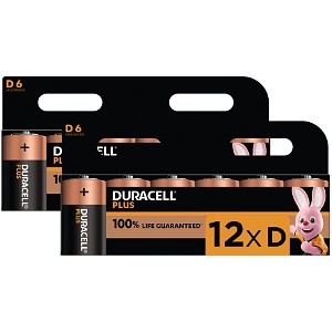 Duracell Plus Power D Size (Pack of 12)
