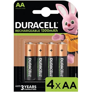 Duracell AA 1300mAh genopladelige, pakke med 4