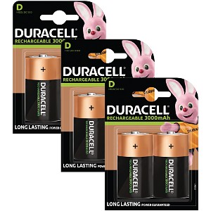 Duracell  opladbare D x 6