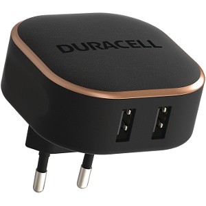Duracell 2 x 2,4 A USB-oplader til telefoner/tablets