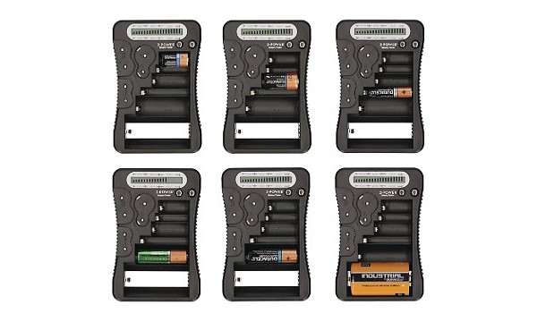 Batteritester - AA, AAA, C, D, D, 9V, møntcelle