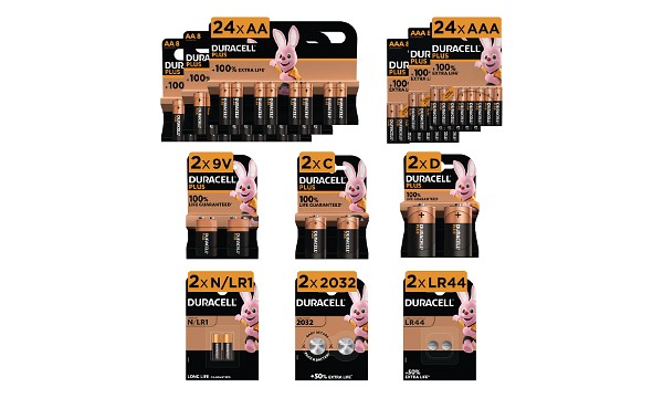 Duracell Mega Family pakke med 60 batterier