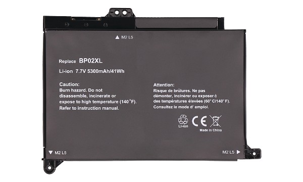Pavilion x360 Convertible 13-u025TU Batteri (2 Celler)