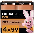 Duracell Plus Power 9v pakke af 4